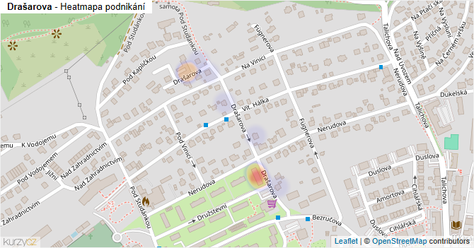 Drašarova - mapa podnikání