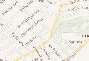 Erbenova v obci Beroun - mapa ulice