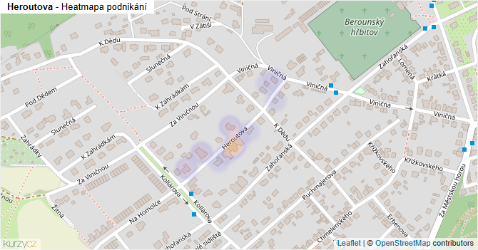 Heroutova - mapa podnikání