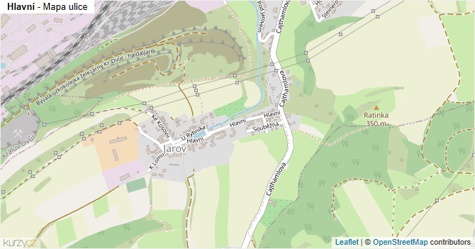Hlavní - mapa ulice