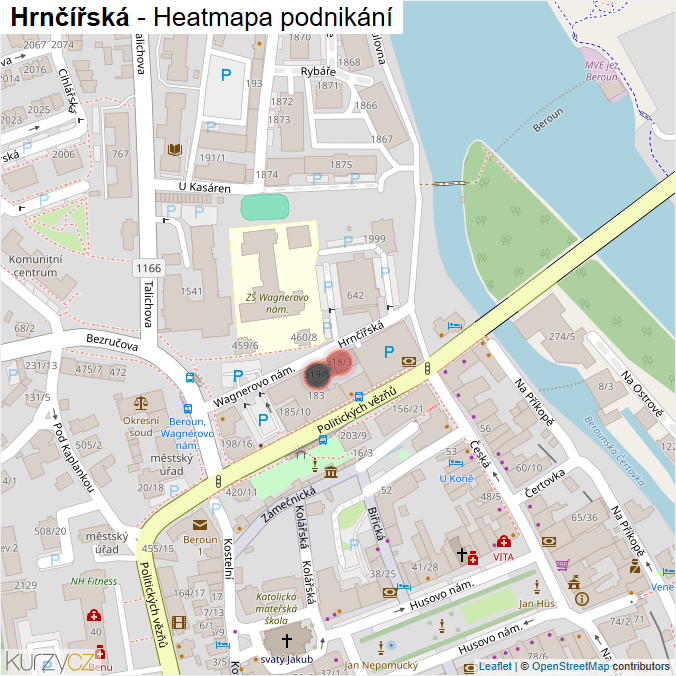 Mapa Hrnčířská - Firmy v ulici.