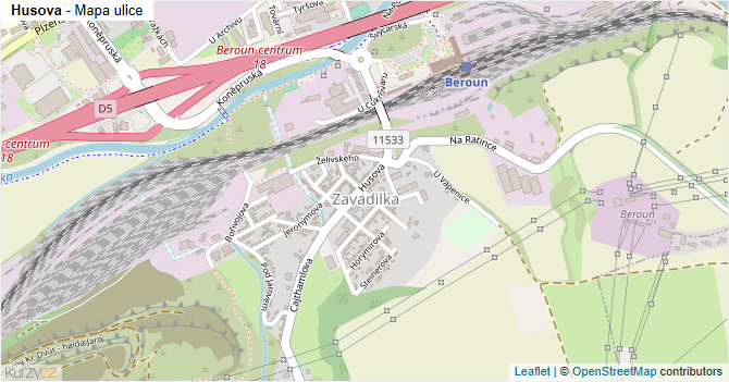 Husova - mapa ulice