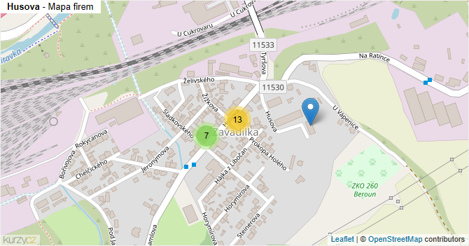 Husova - mapa firem