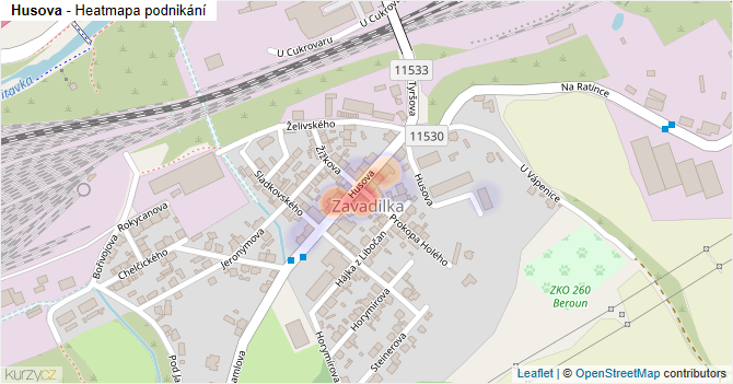 Husova - mapa podnikání
