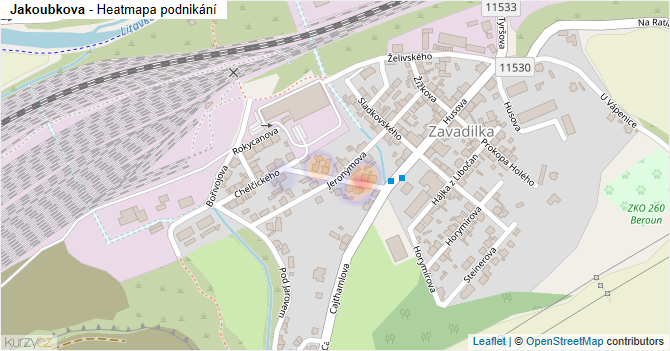 Jakoubkova - mapa podnikání