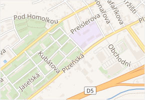 Jánošíkova v obci Beroun - mapa ulice
