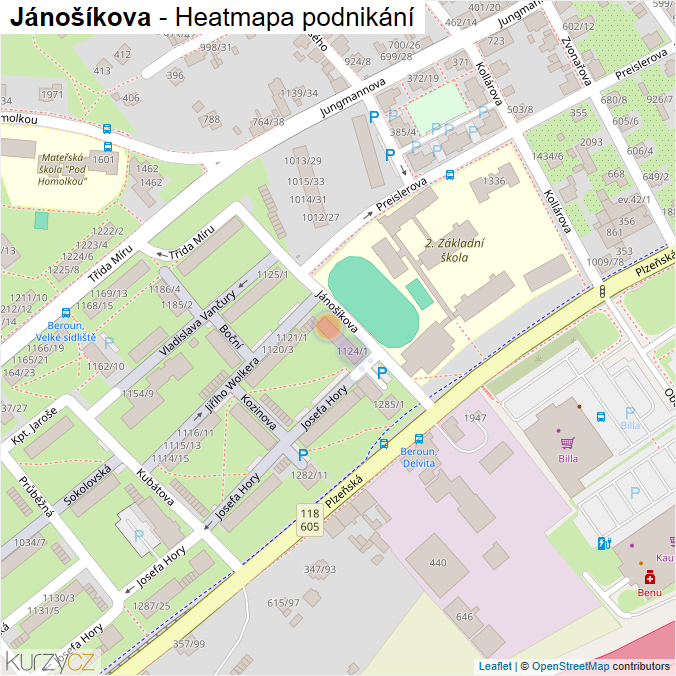 Mapa Jánošíkova - Firmy v ulici.
