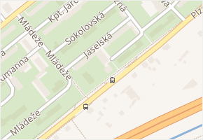 Jaselská v obci Beroun - mapa ulice