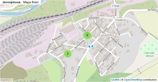 Jeronýmova - mapa firem