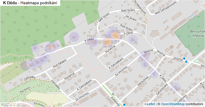 K Dědu - mapa podnikání