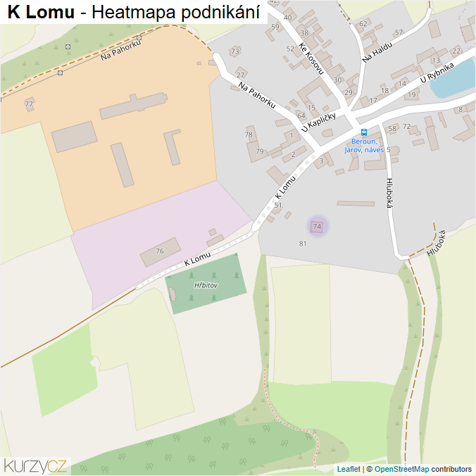 Mapa K Lomu - Firmy v ulici.