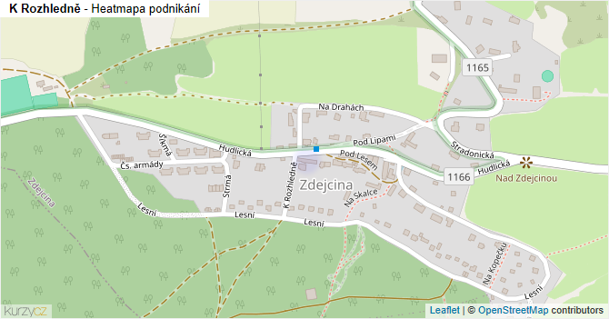 K Rozhledně - mapa podnikání