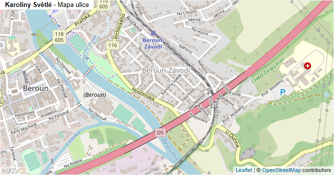 Karoliny Světlé - mapa ulice