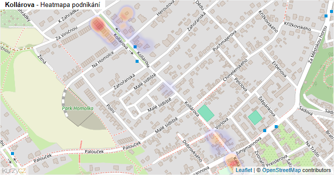 Kollárova - mapa podnikání