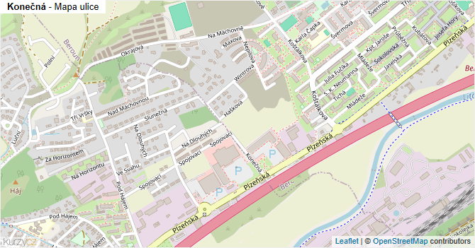 Konečná - mapa ulice