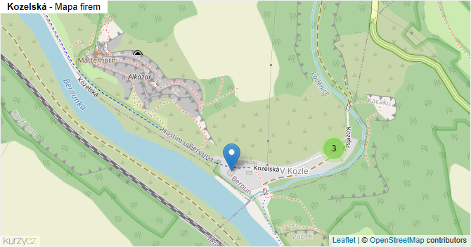 Kozelská - mapa firem