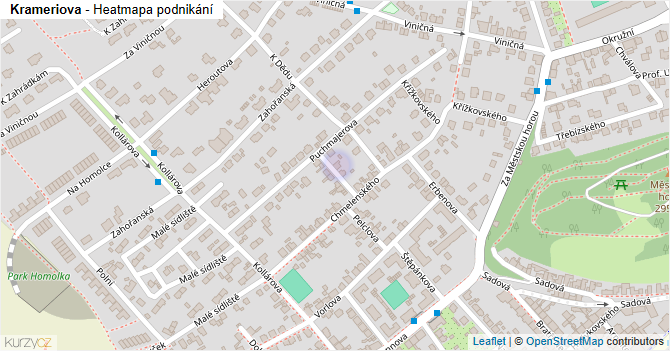 Krameriova - mapa podnikání