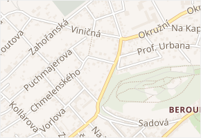 Křížkovského v obci Beroun - mapa ulice