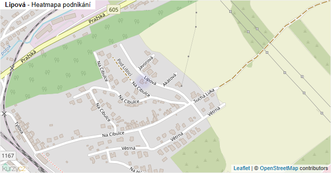 Lipová - mapa podnikání