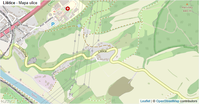 Lištice - mapa ulice