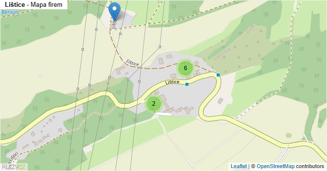 Lištice - mapa firem