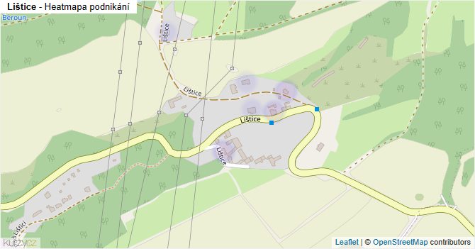 Lištice - mapa podnikání