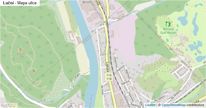 Luční - mapa ulice