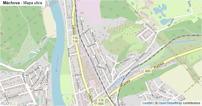 Máchova - mapa ulice