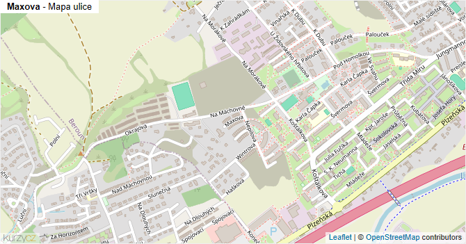 Maxova - mapa ulice