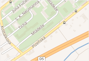 Mládeže v obci Beroun - mapa ulice