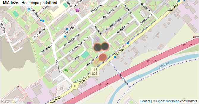 Mládeže - mapa podnikání