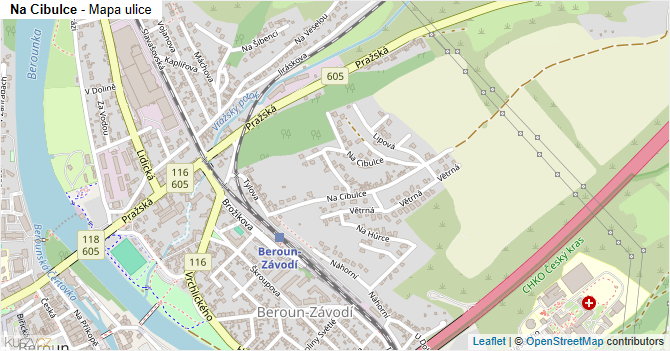 Na Cibulce - mapa ulice