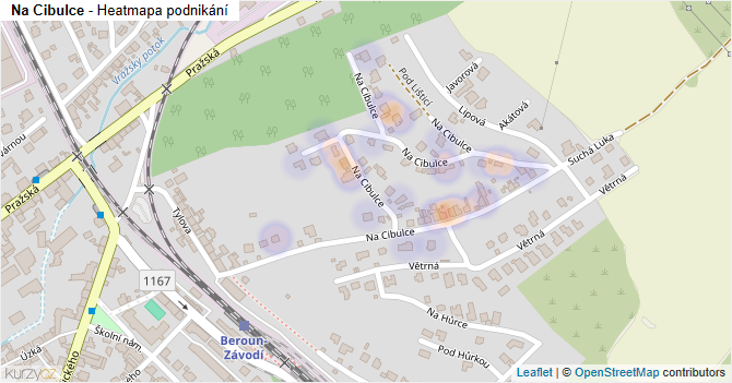 Na Cibulce - mapa podnikání