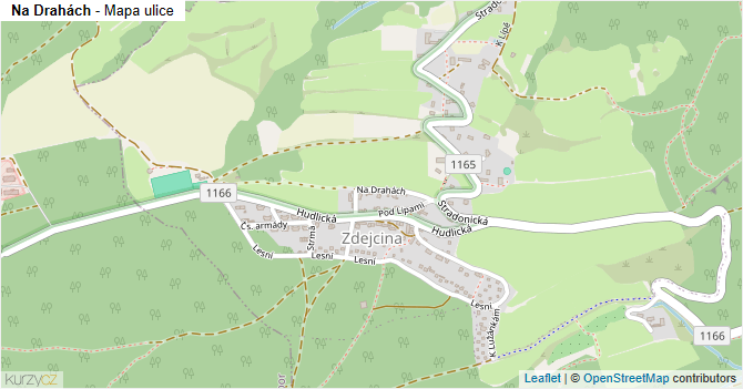 Na Drahách - mapa ulice