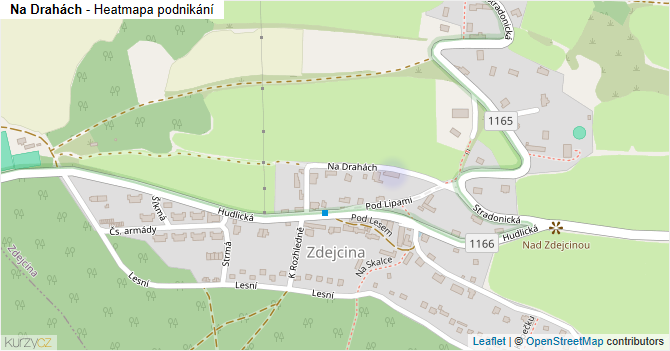 Na Drahách - mapa podnikání