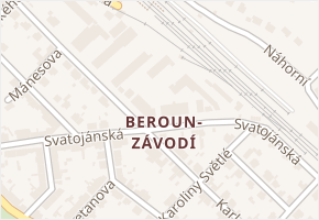 Na Golfu v obci Beroun - mapa ulice