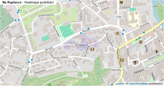 Na Kaplance - mapa podnikání