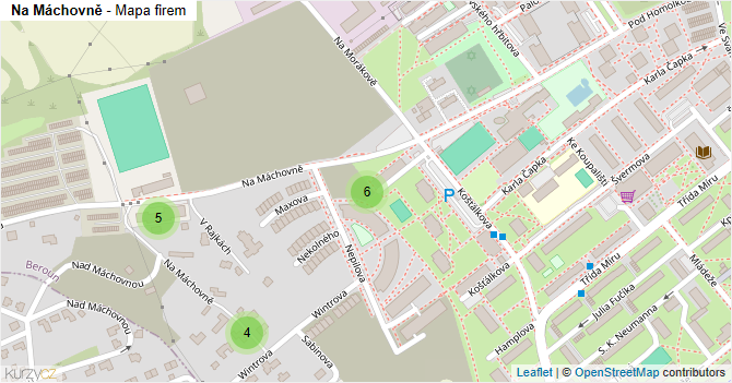 Na Máchovně - mapa firem