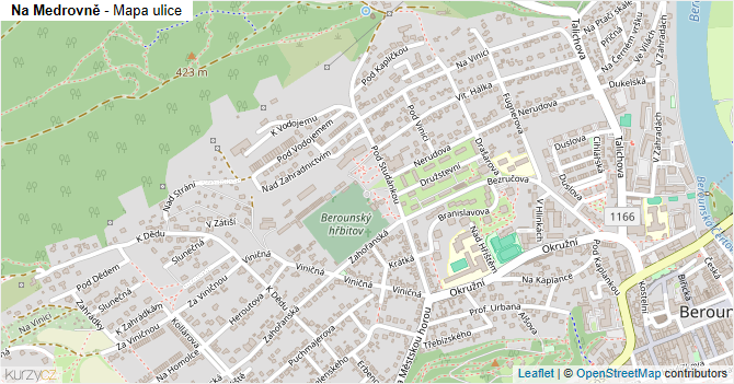 Na Medrovně - mapa ulice