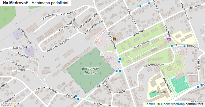 Na Medrovně - mapa podnikání