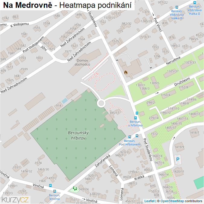 Mapa Na Medrovně - Firmy v ulici.