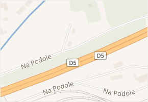 Na Podole v obci Beroun - mapa ulice