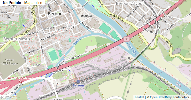 Na Podole - mapa ulice