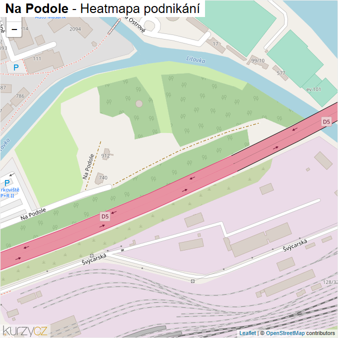 Mapa Na Podole - Firmy v ulici.