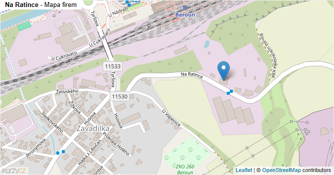 Na Ratince - mapa firem