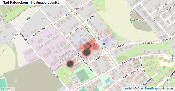 Nad Paloučkem - mapa podnikání