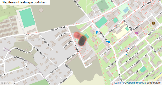 Nepilova - mapa podnikání