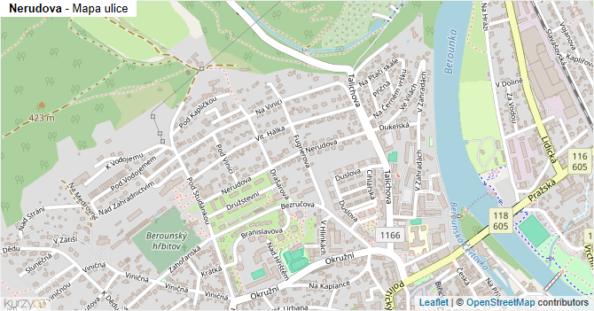 Nerudova - mapa ulice