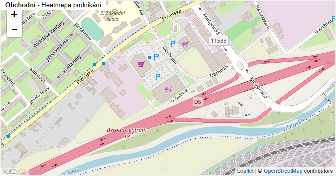 Obchodní - mapa podnikání
