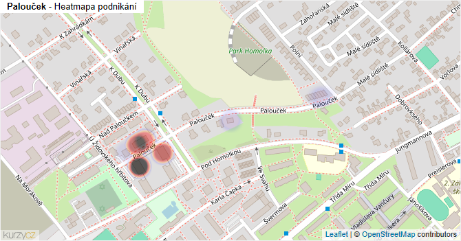 Palouček - mapa podnikání